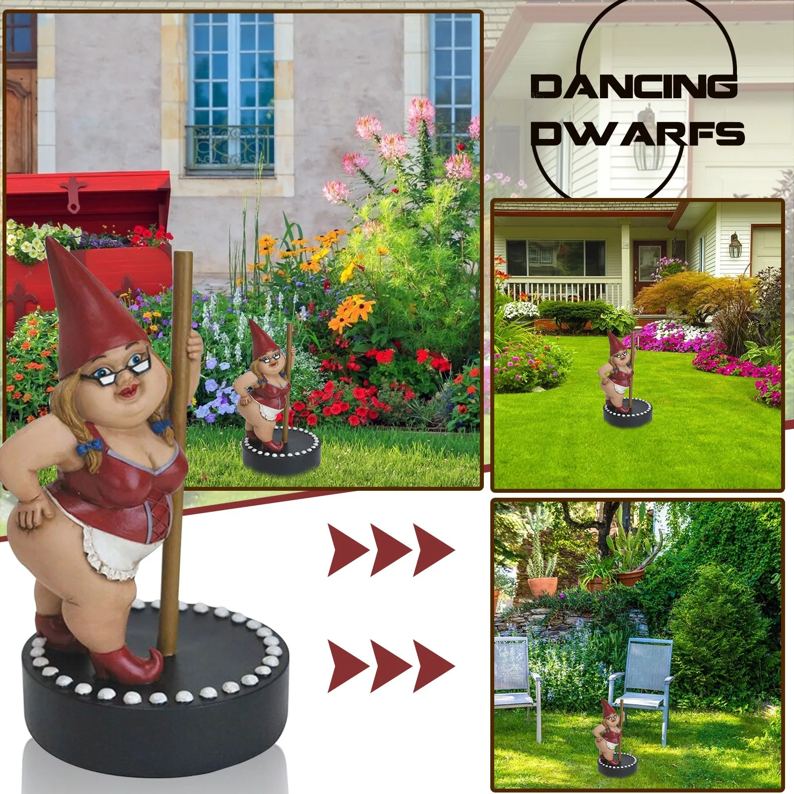 

Забавная садовая статуя, украшение для улицы, дома и стола