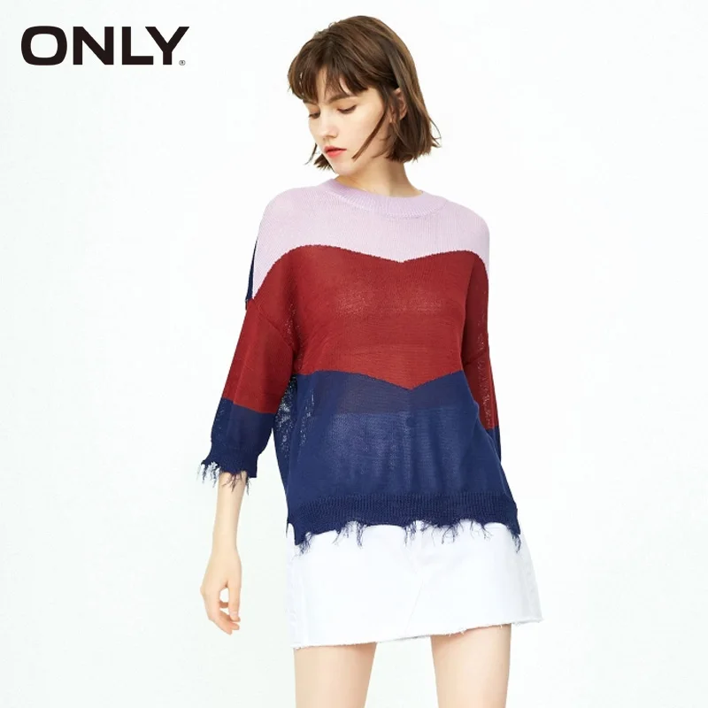 ONLY Loose Fit 3/4 Sleeves Pullover Knit Sweater Women | 118324509 Женская одежда