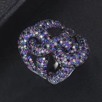 larrauri luxury geometry twist lines cz cubic zirconia finger rings for women charms women rings wedding jewelry accessories