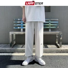 LAPPSTER мужские однотонные, стиль Харадзюку штаны Япония Мода 2021 мужские Baggyy Японская уличная одежда брюки с широкими штанинами мужской Kpop брюки для бега