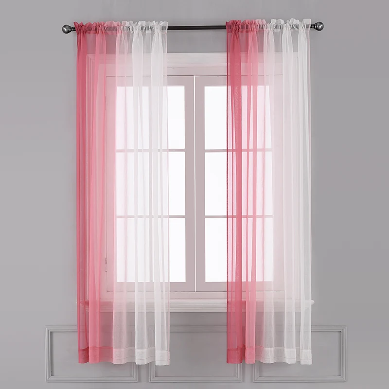 

Gradient Curtain In The Living Room Tulle For Bedroom Tulle For Kitchen Light Roller Blinds On The Window Soft Interior For Home