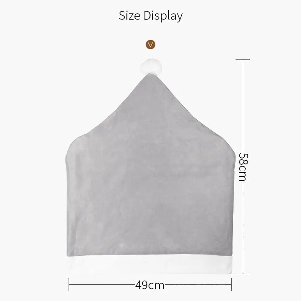 1PC Gray Hat Shape Non-woven Chair Back Cover For Christmas Dinner Table Decoration Chiar Stretch Seat Covers Dining | Дом и сад