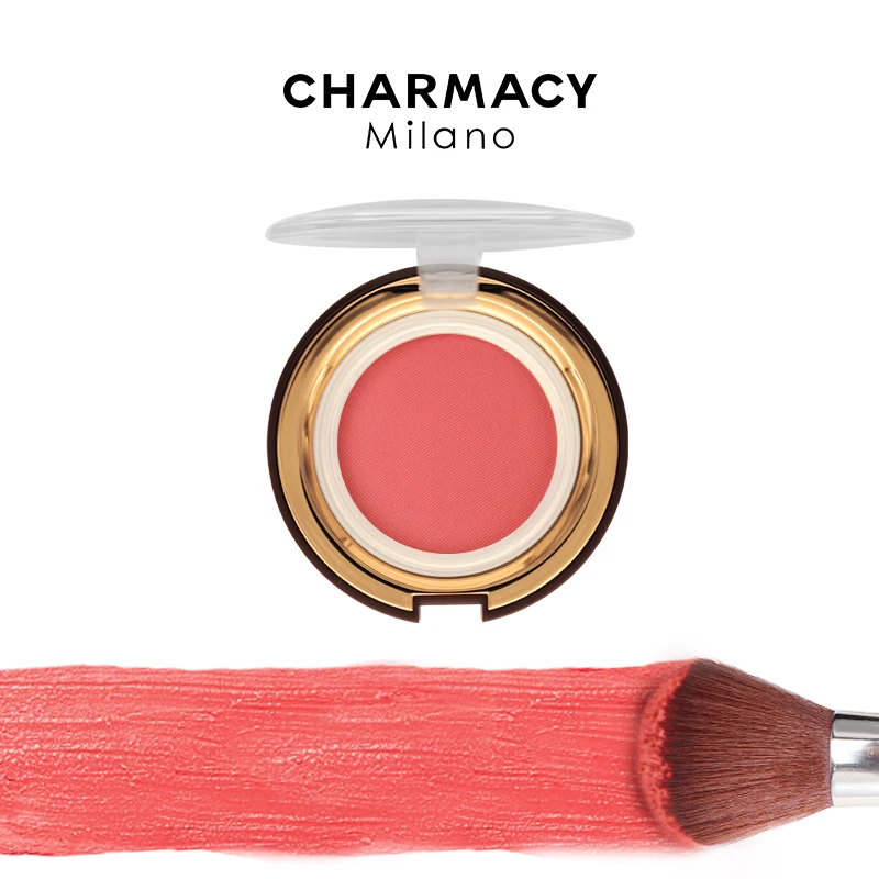 

CHARMACY 4 Colors High-gloss Repairing Blush Monochrome Blush Natural Face Makeup Easy To Wear Face Blusher Pink Color Cosmetic