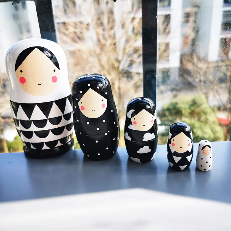 5 дюймов высотой шт./компл. деревянные куклы матрешки русская гнездовая кукла