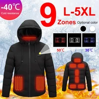 9 zone heated jackets vest down cotton mens women outdoor coat usb electric heating hooded jackets warm winter thermal coat