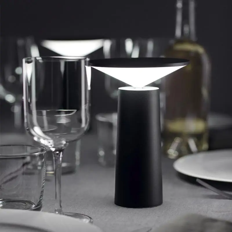

Rechargeable Cordless LED Table Lamp Portable Metal Desk Lamp 2-Levels Brightness Night Light Nightstand Indoor Outdoor Lights