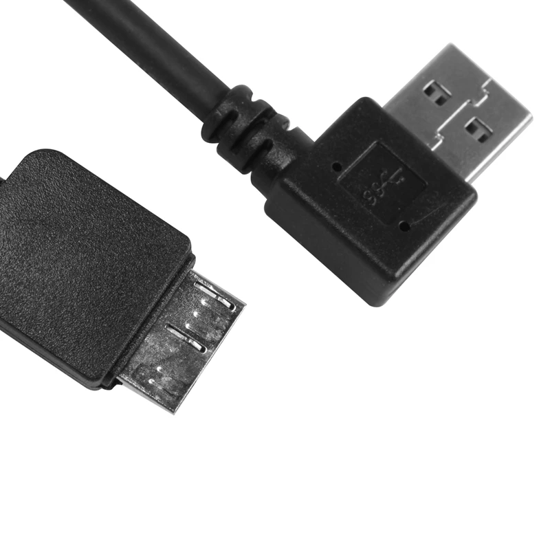 Черный правый угол USB 3 0 тип A папа к Micro B Мужской Кабельный соединитель