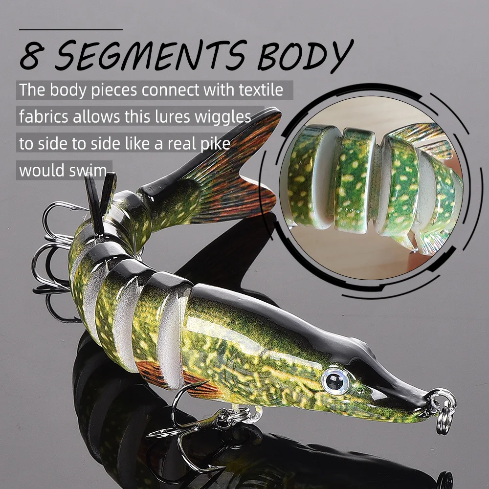 Многошарнирные рыболовные приманки-воблеры приманка для ловли щуки окуня