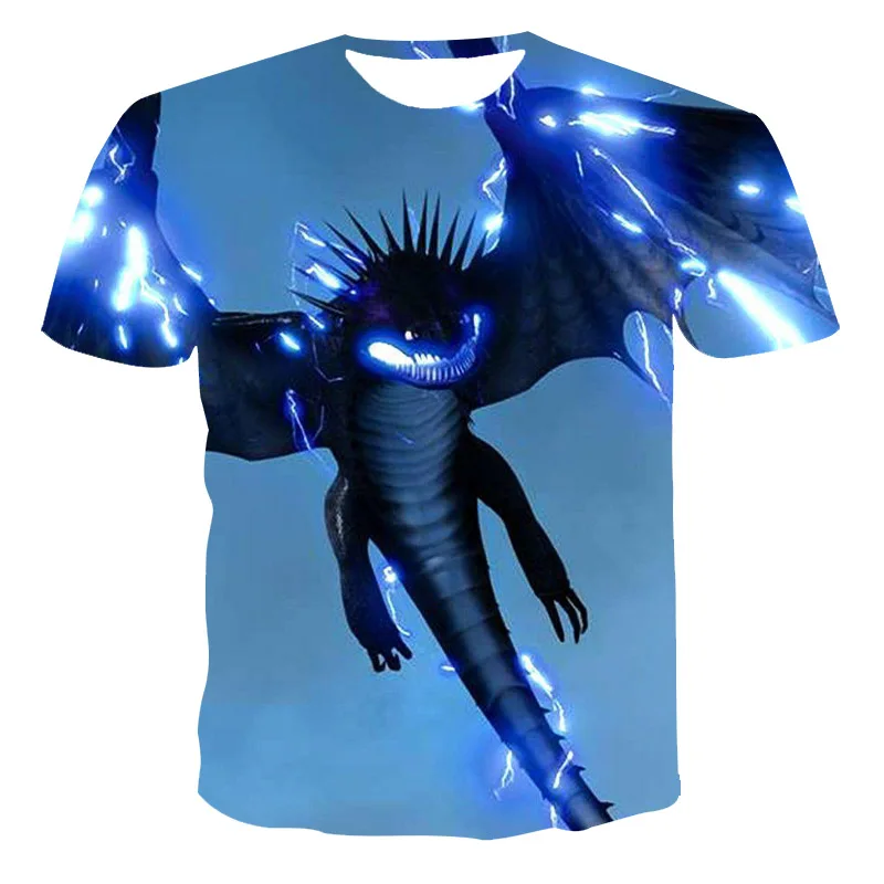 

Summer New 3D Printed T-Shirts With Chinese Dragon Pattern Printing Round Neck Fashion Casual T-Shirts For Men And Women With Sh