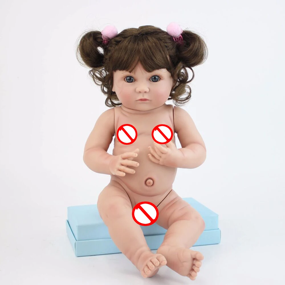 Lifelike 40 CM Full Silicone Reborn Doll Like Real Vinyl Mini Babies Bonecas Child Bathe Dress Up Education Toy Birthday Gift | Игрушки и