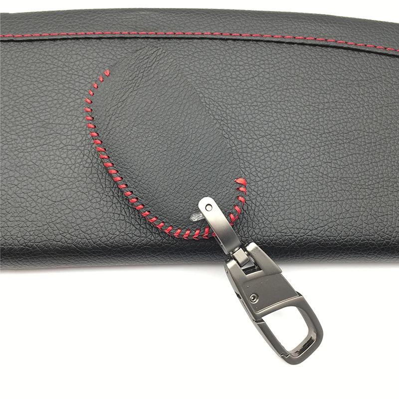 

2018 High Quality Leather Car Key Case For Hyundai HB20 Cocolockey IX45 IX35 Santa Fe Flip 3 Buttons Fob Remote Cover Key Case