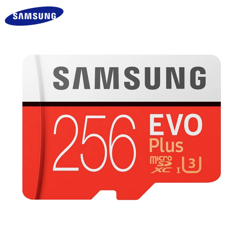 Карта памяти MicroSD SAMSUNG EVO PLUS класс 10 128 ГБ 256 512 U3 скорость чтения до 100 МБ/с. карта 64 U1