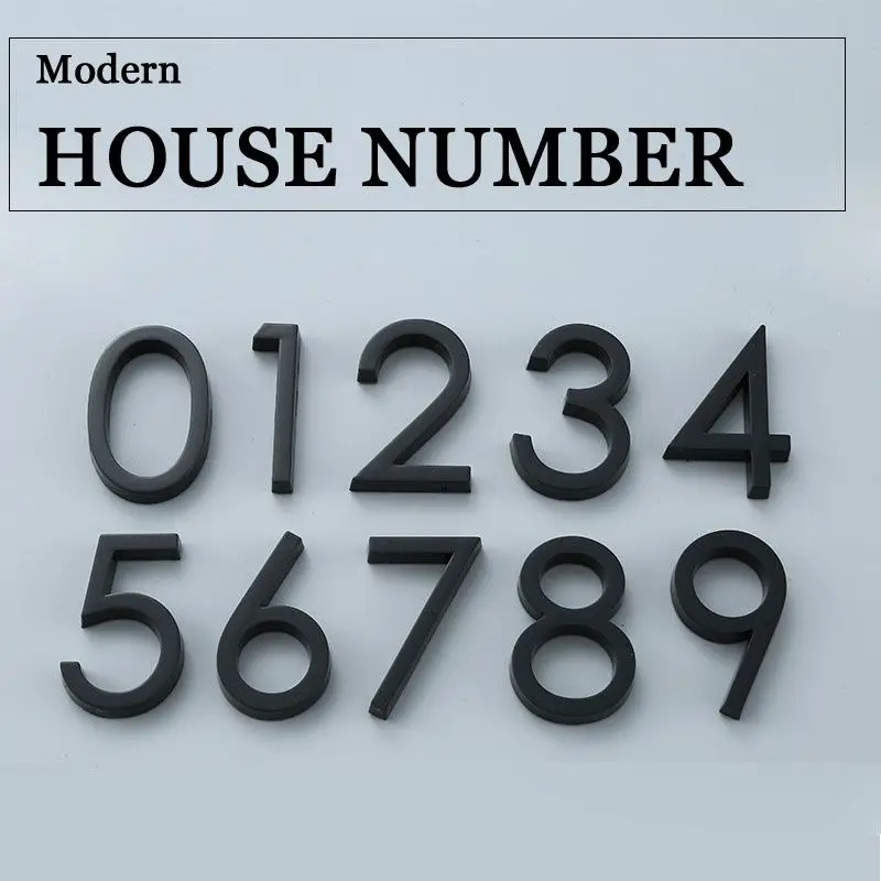 

60mm Self Adhesive House Number Sticker For Apartment Plastic Doorplate Home Door Plaque Numbers Signs Mailbox Street Numbers