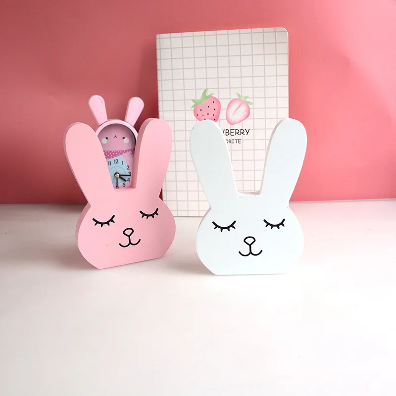 

Creative style Nordic children's room decorations new wooden children's room decorations rabbit rocking horse home decorations