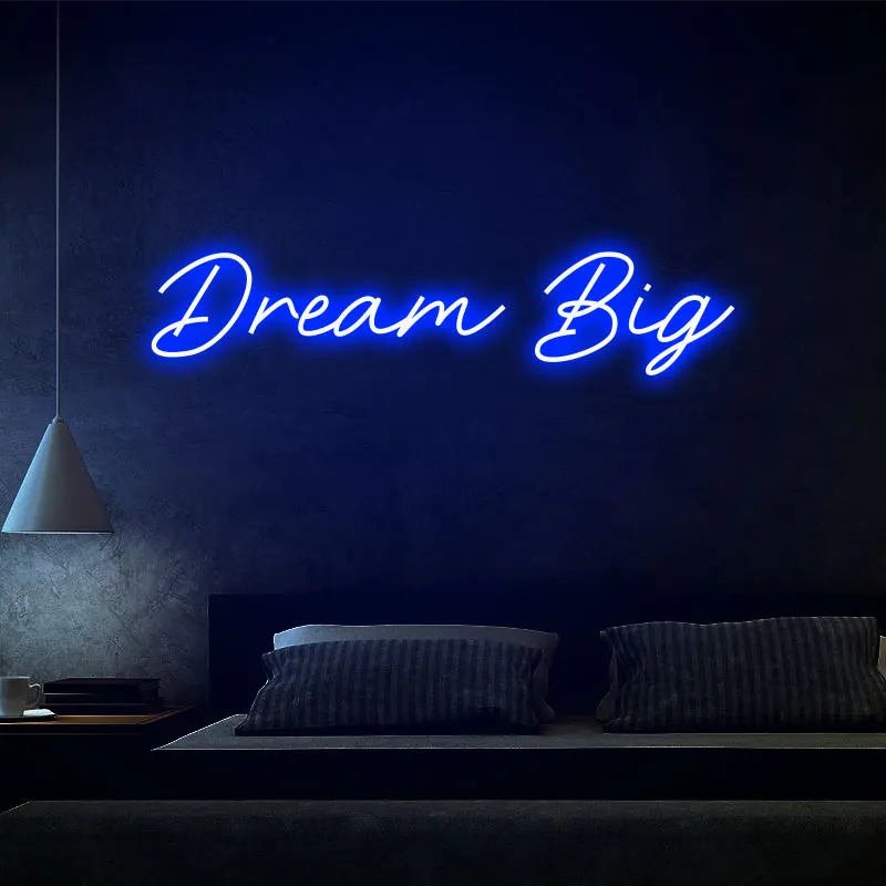 

Большая неоновая вывеска Dream, гибкая светодиодная Светильник та 12 В для украшения вашего дома