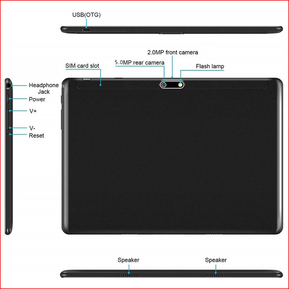 NetFlix/Youtube/Новые быстрые игры Google Market 10 дюймов Android 9 0 8 ядерный планшетный ПК Type C