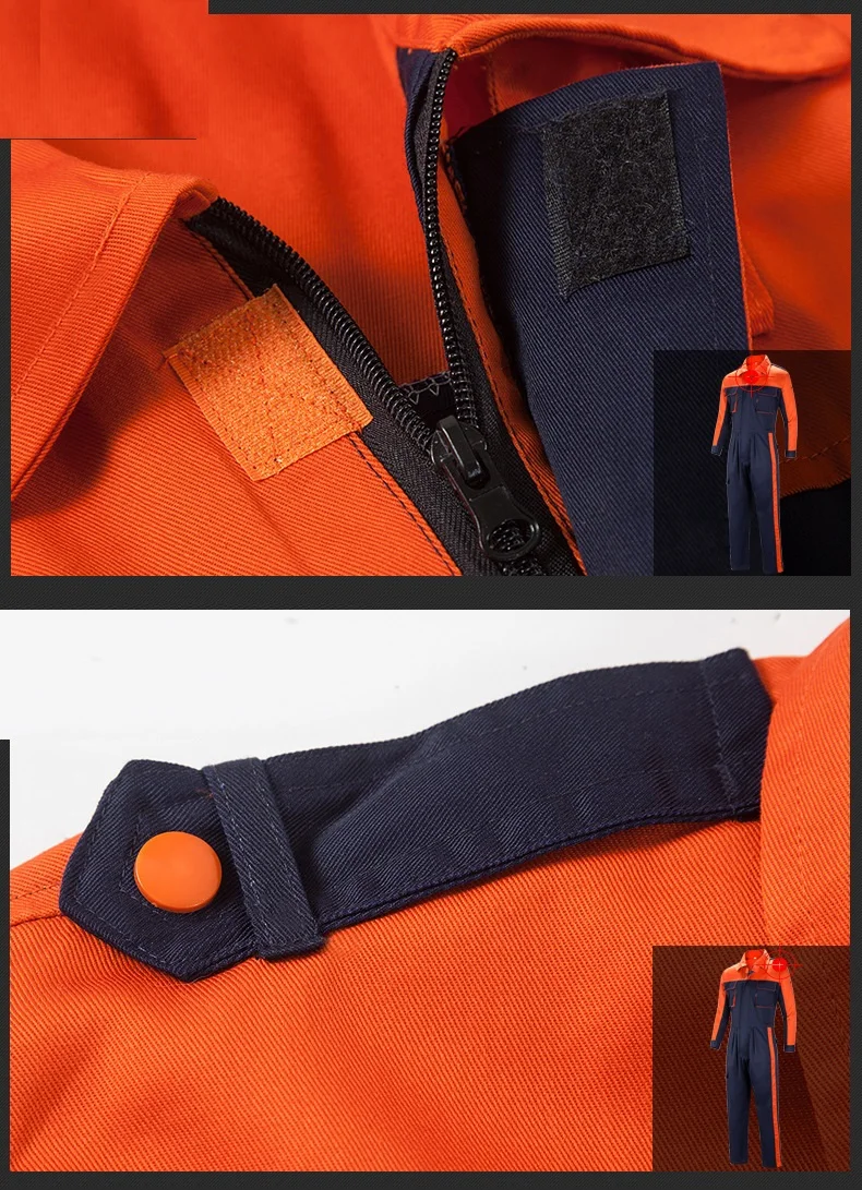 

Men Working Overall Dust Proof Long Sleeve Coverall Wear Resistant Multi Pocket Uniform Waist Zipper Repair Mechanical Jumpsuits
