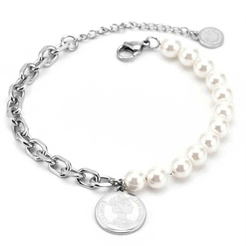 Браслет женский из нержавеющей стали браслет с кубинским панцирным плетением