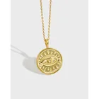 Женское колье-чокер SHANICE, из стерлингового серебра 925 пробы, с геометрической медалью дьявольский глаз, очаровательные подарочные украшения