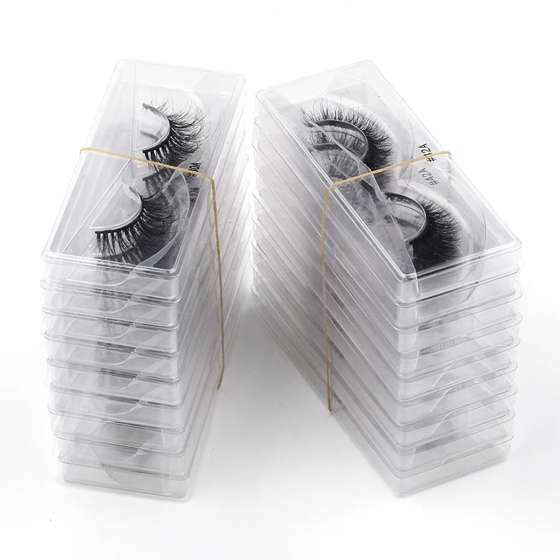 

20/50 wholesale lashes Real 3D Mink Eyelashes Fluffy Messy Wispy Mink Lashes Natural Volume Fake Lashes Eyelash Extension