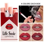 Креативная помада для сигарет 4 шт. в наборе 12 цветов бархатная матовая длинная прочная водостойкая помада сексуальная нюдовая антипригарная чашка для макияжа губ