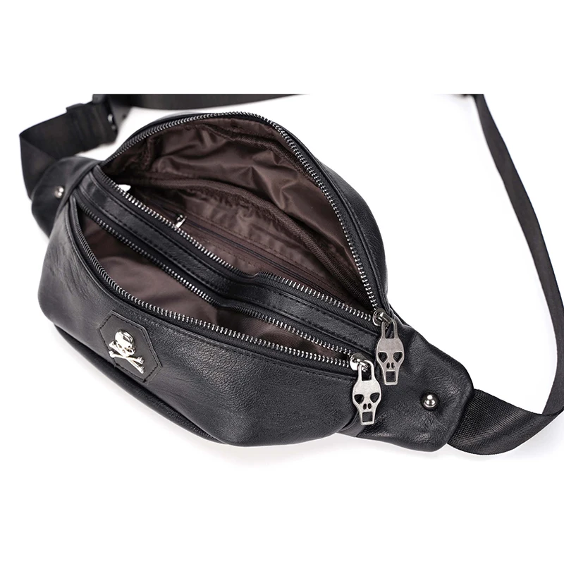 Забавная поясная сумка Mihaivina с заклепками для мужчин и женщин кожаная сумочка на