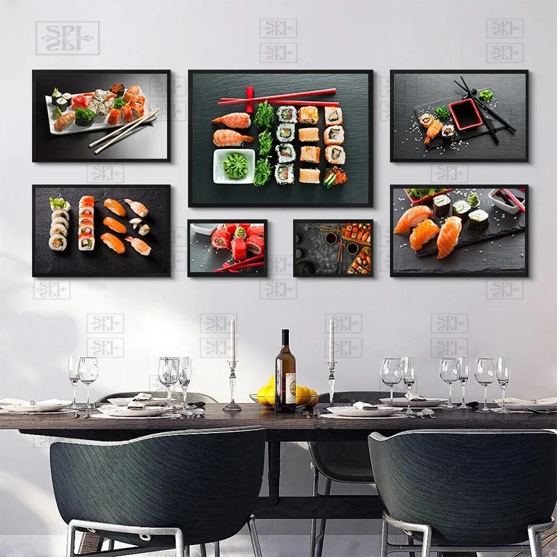

Hd Prints Pictures Home Wall Art Sushi Food Posters Prints Nordic Style Painting On Canvas Fresh Artwork Living Room Home Decor