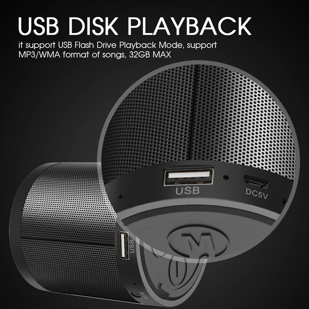 

2021 New S5 2 Portable Bluetooth Speaker Column Wireless Subwoofer Super Bass Stereo USB TF Card Play With Microphone