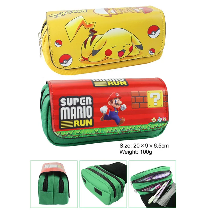 Чехол для карандашей серии Super Mario Pokemon pet elf Pikachu студенческий чехол красивый