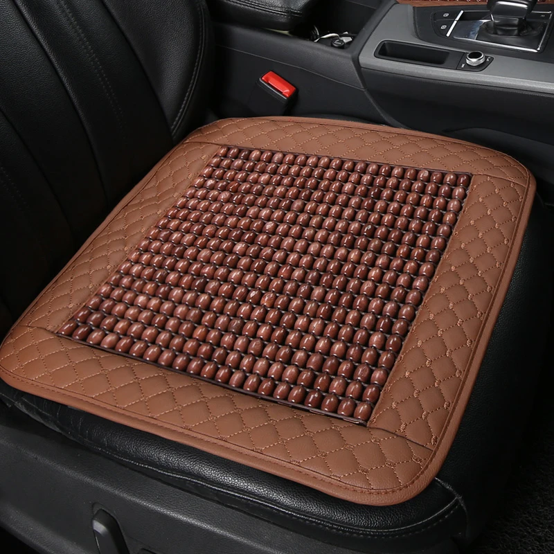 

1 Piece Wood Bead Car Seat Cushion Summer Breathable Cooling Wooden Cover Mat Pad Office Massage Cool Down Air Ventilation