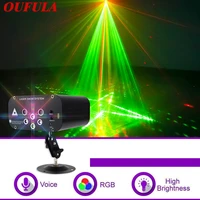 new 6 holes 64 patterns laser lamp disco stage lights bar flash stage lamp ktv mini christmas projector