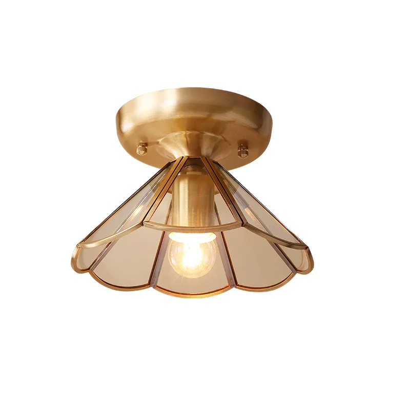 

Медные светодиодсветодиодный потолочные светильники, современные стеклянные потолочные светильники для спальни, гостиной, Lamparas De Teco, лестницы Avize