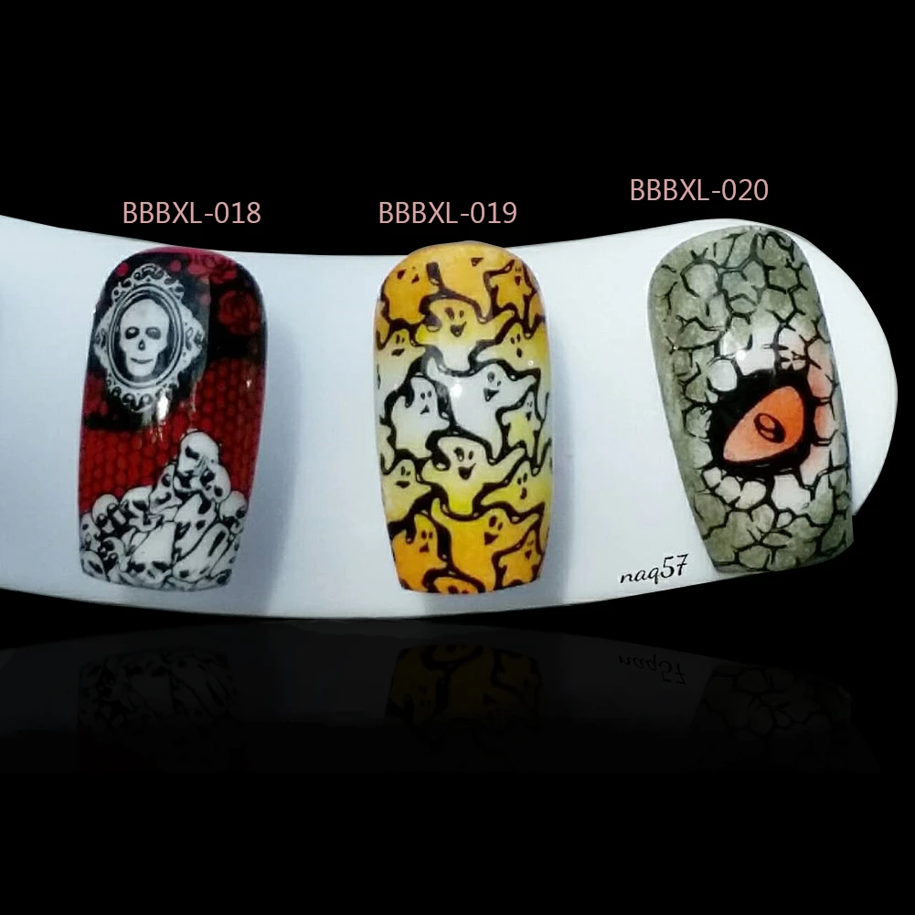 Трафарет BeautyBigBang для штамповки на Хэллоуин пластина ногтей с забавным призраком