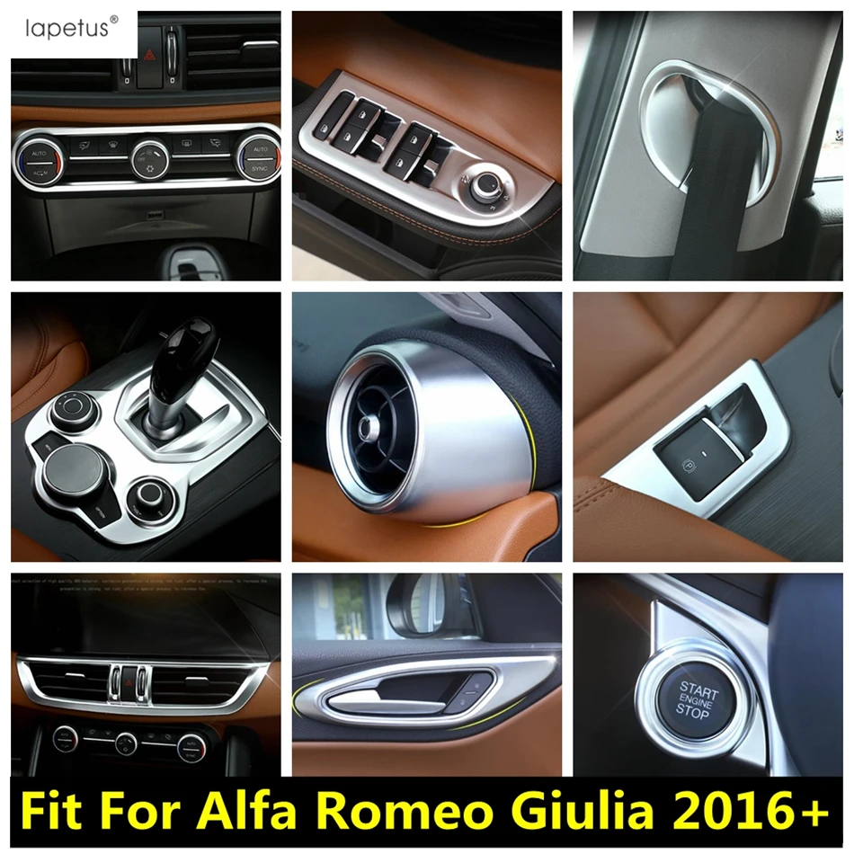 

AC Air Handle Bowl Gear Panel Window Lift Center Control Strip Cover Trim Interior Accessories For Alfa Romeo Giulia 2016 - 2020