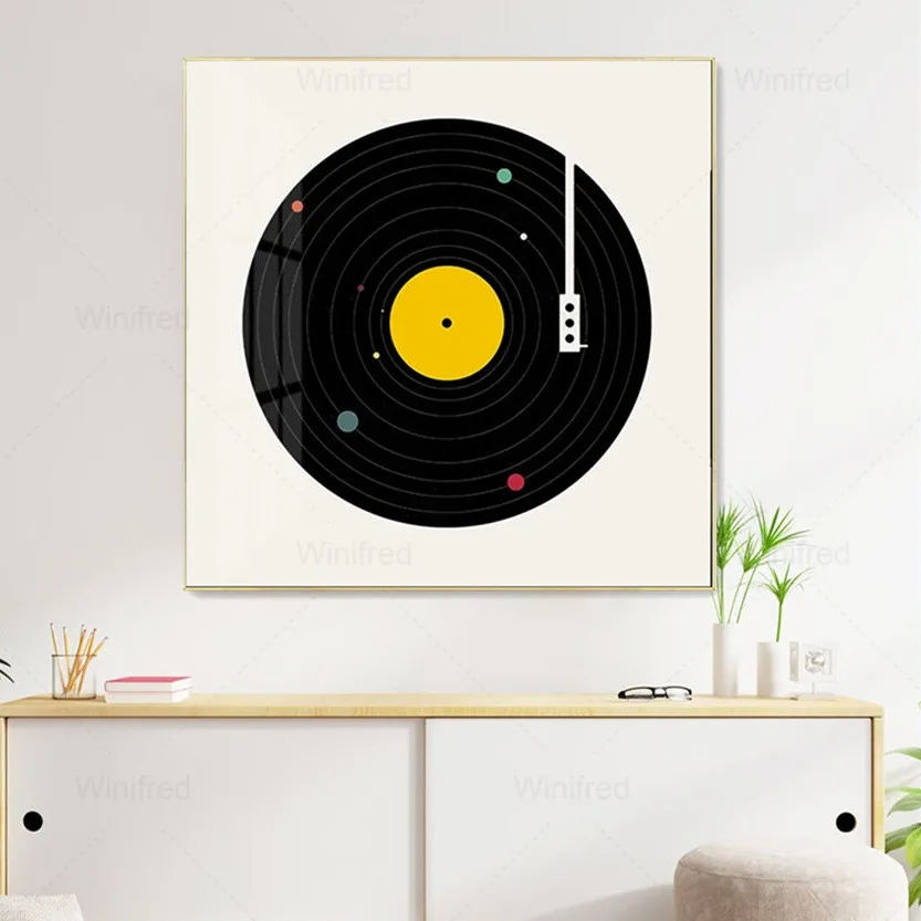 

Pop Art Record Wall Art Canvas Painting Nordic Posters and Prints Wall Pictures for Living Room Bedroom Home Decor