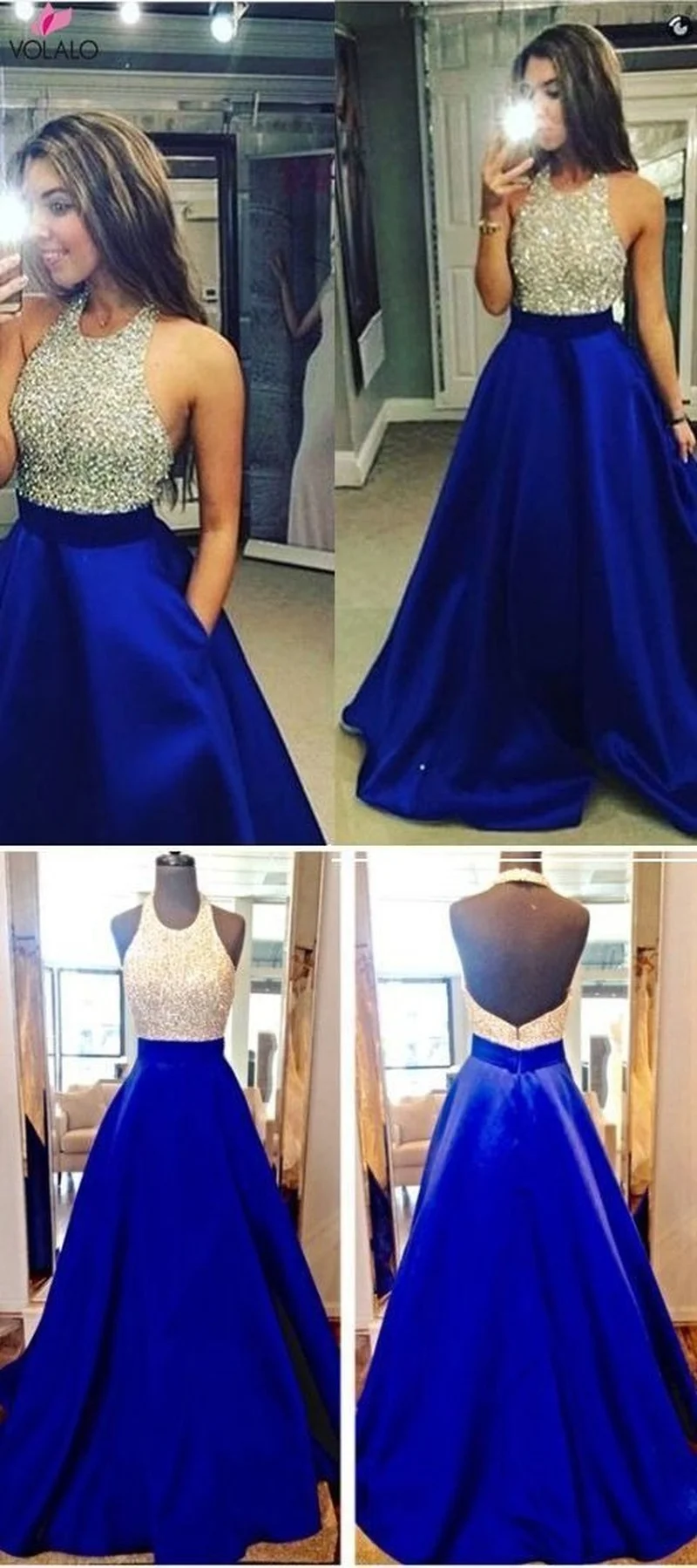 Платье женское длинное шифоновое ТРАПЕЦИЕВИДНОЕ без рукавов с V-образным вырезом