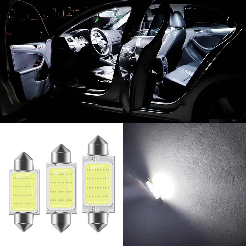 Супер яркий C10W C5W светодиодный гирлянда из початков машина для чтения светильник