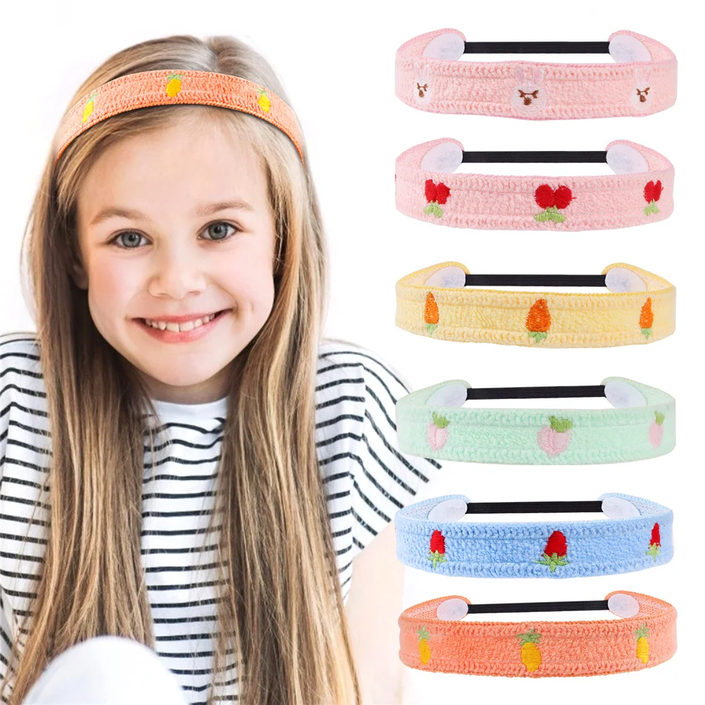 

Candygirl New Knitted Headband For Girls Child Cute Fruit Hairband Autumn Winter Gifts Kids Elastic Hair Bands Hair Accessories