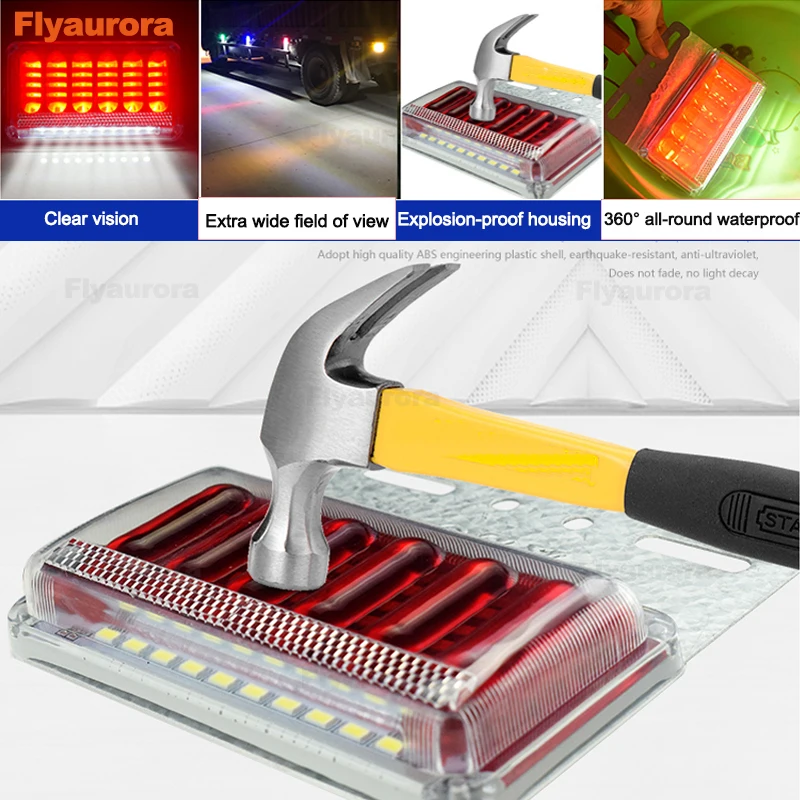Led прицеп бортовой светильник 6D 24V пикап Боковые указатели поворота Габаритные