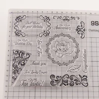 1pc laciness transparent clear silicone stamp seal cutting diy scrapbooking rubber coloring embossing diary decoration reusable