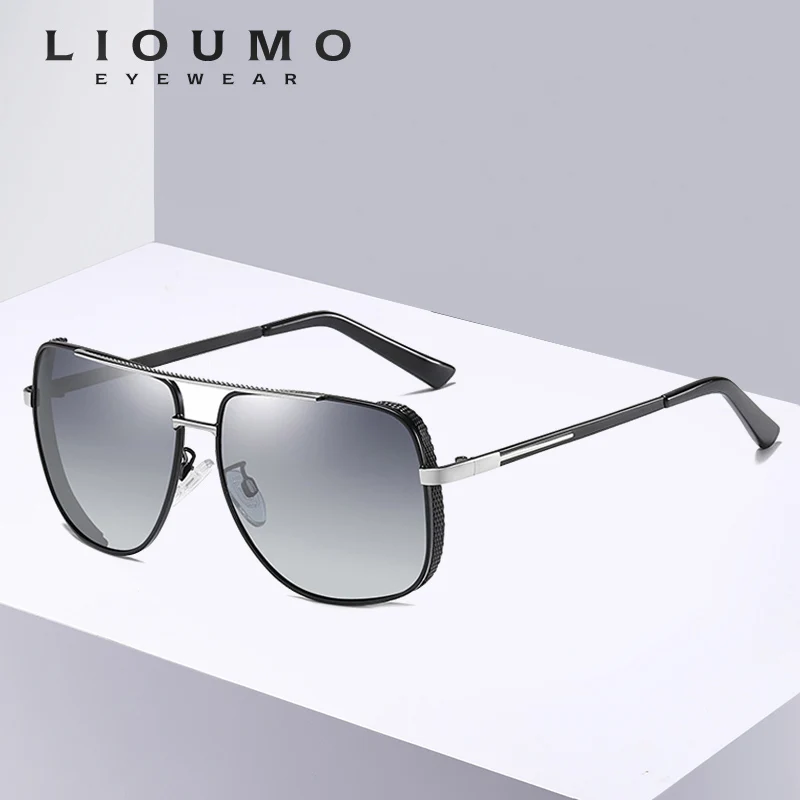 Классические Винтажные Солнцезащитные очки оверсайз для мужчин поляризационные