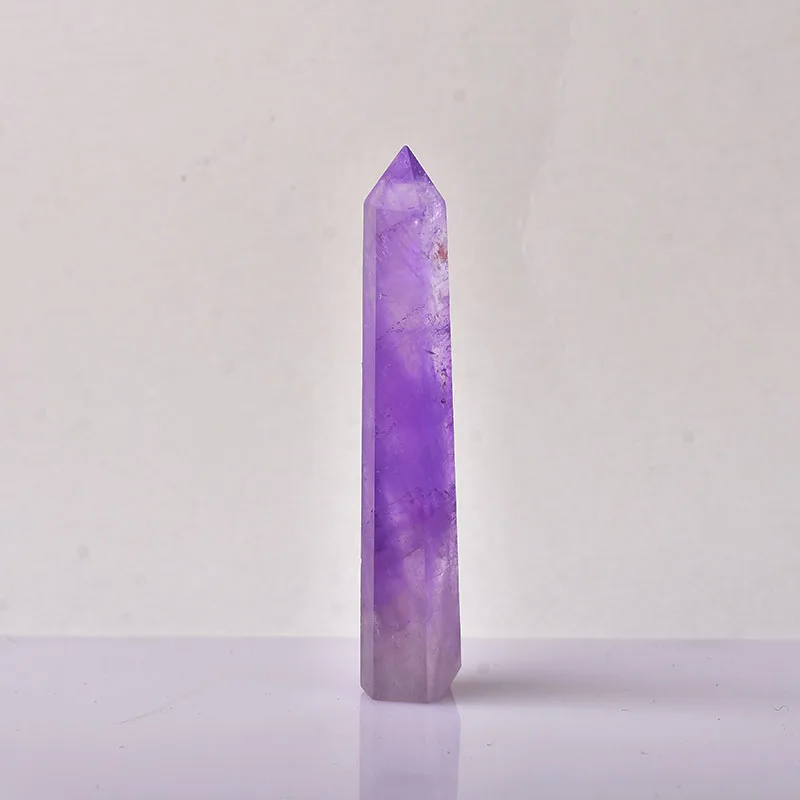 1PC Natural Amethyst Point Crystal Healing Energy stone Quartz Home Decor Reiki Polished Crafts 50-80mm DIY Gifi | Дом и сад