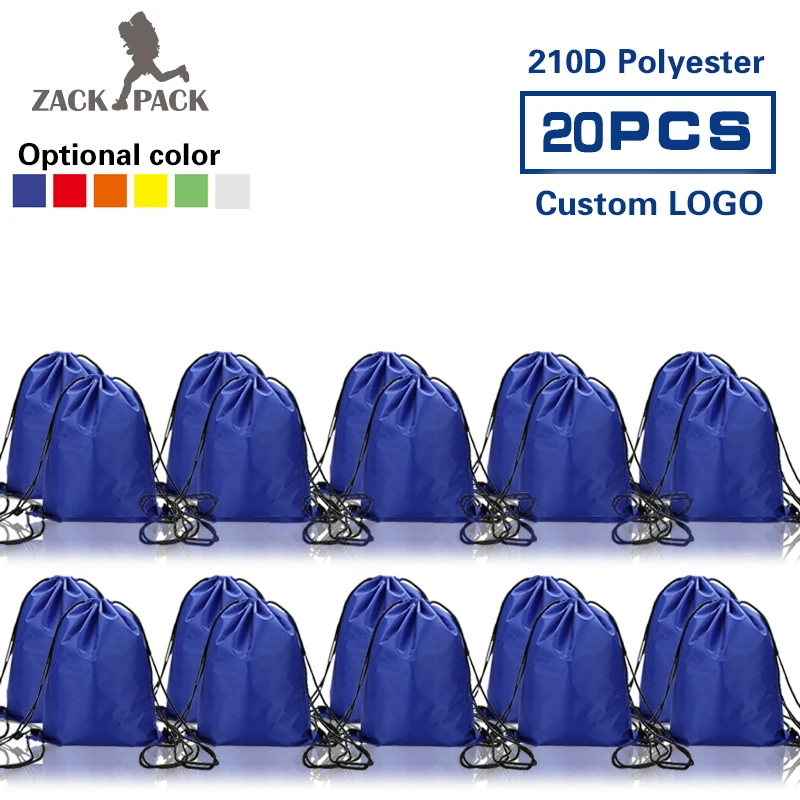 20 шт. водонепроницаемые спортивные сумки рюкзаки из полиэстера|Мешки с кулиской|