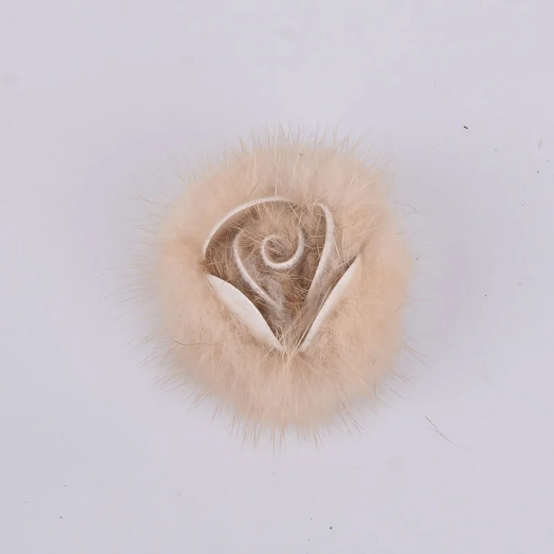 6 см цветок из меха норки помпон для самостоятельного изготовления ювелирных