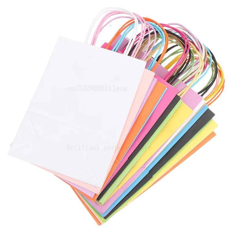 

Мягкий цветной бумажный пакет «сделай сам» с ручками 21x15x8 см, праздничный Подарочный пакет, высококачественные бумажные пакеты для доставк...