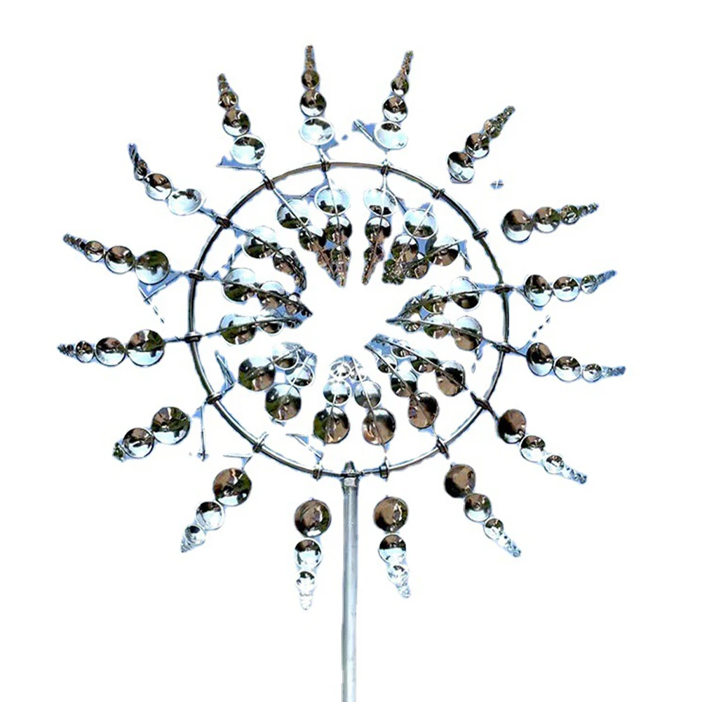 

Unique Magical Metal Kinetic Windmill Outdoor Wind Spinners With Metal Stake For Garden Patio Lawn Yard Decoration Ornaments