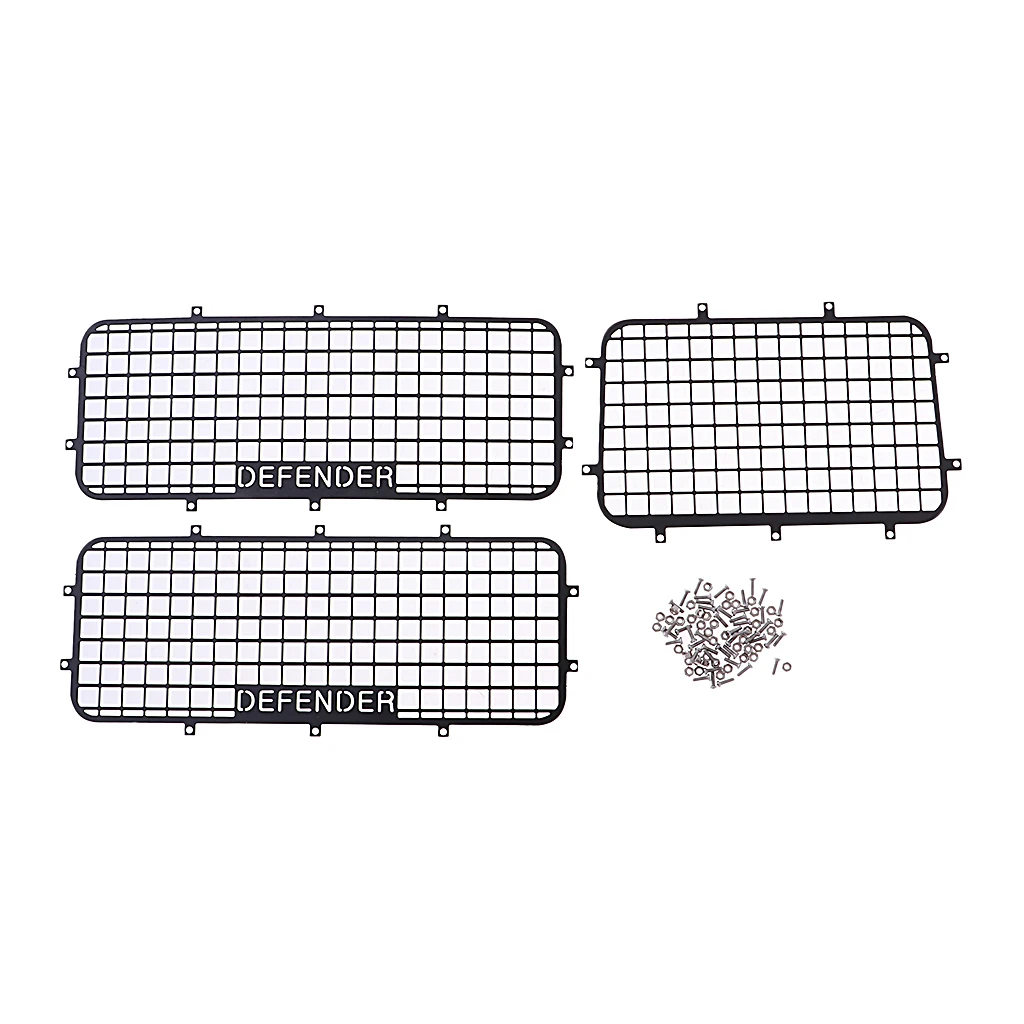 

Pack of 3 1/10 Window Mesh Protective Net Compatible with RC Crawler Car -4