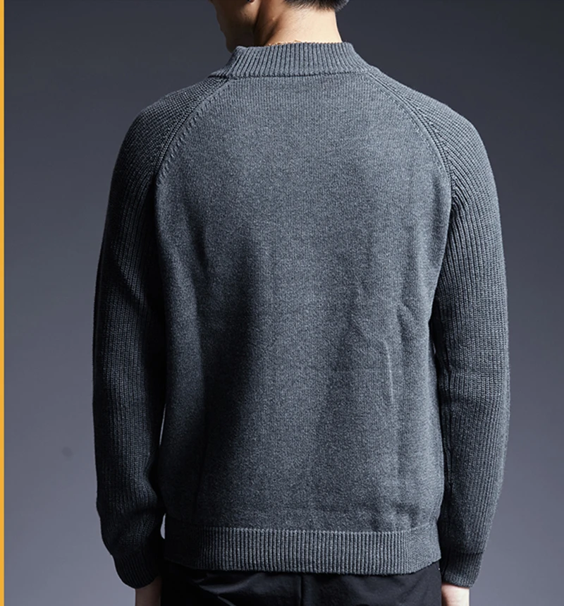 

2019 New Fashion Brand Sweater Man Pullovers Turtleneck Slim Fit Jumpers Knitwear Thick Autumn Korean Style Mens Clothes J762