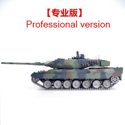 Professional version 2,4 ГГц 1/16 пропорциональный Радиоуправляемый немецкий Леопард 2A6 Радиоуправляемый Танк Ultimate Edition дымовые и звуковые металлические шестерни и треки - Цвет: Professional version