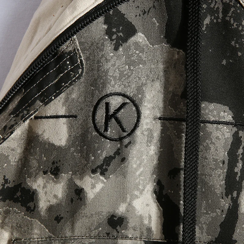 Мужская хлопковая камуфляжная ветровка на молнии с капюшоном|Мужские куртки| |